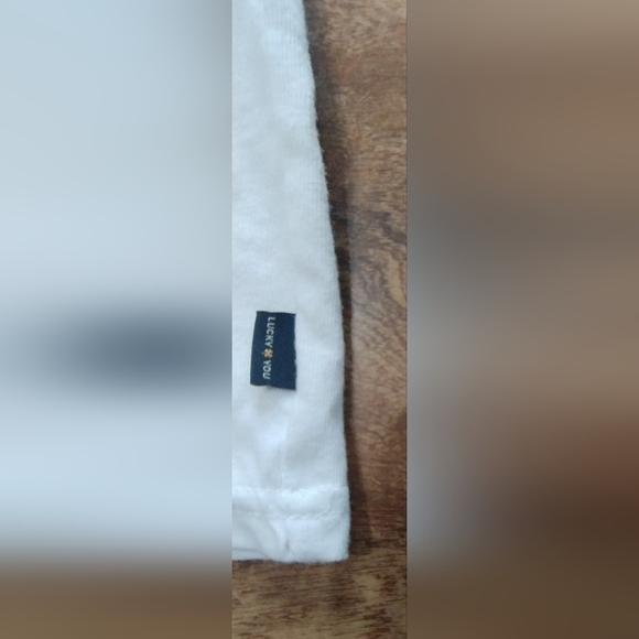 NWT Lucky Brand Men's Vince Burnout White Sleeveless Shirt - Picture 5 of 7